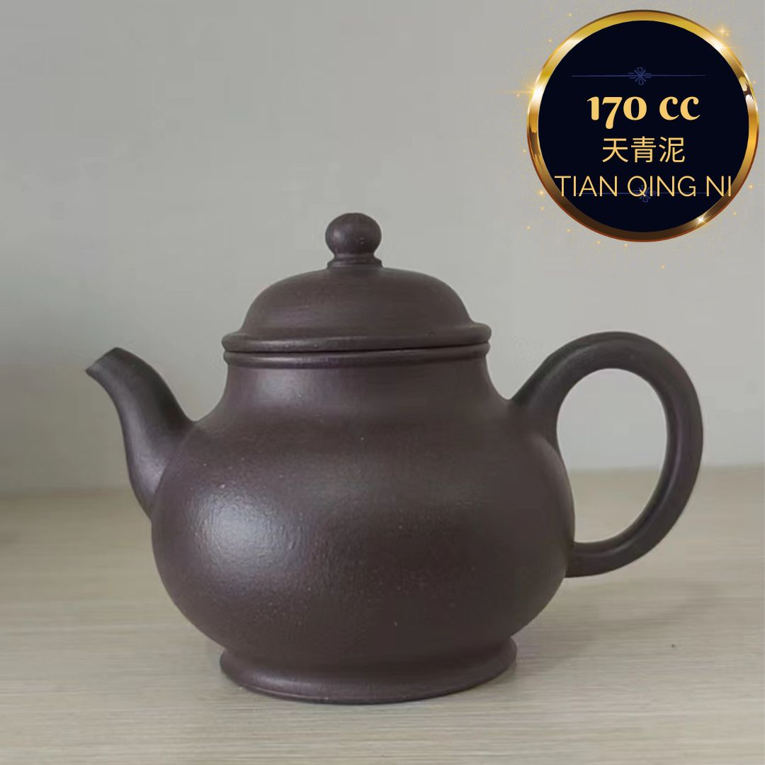 Zisha teapot PAN HU, handmade by Studio Craftsmanship LIU Hai-Xia, Tian Qing Ni - OVP Tea