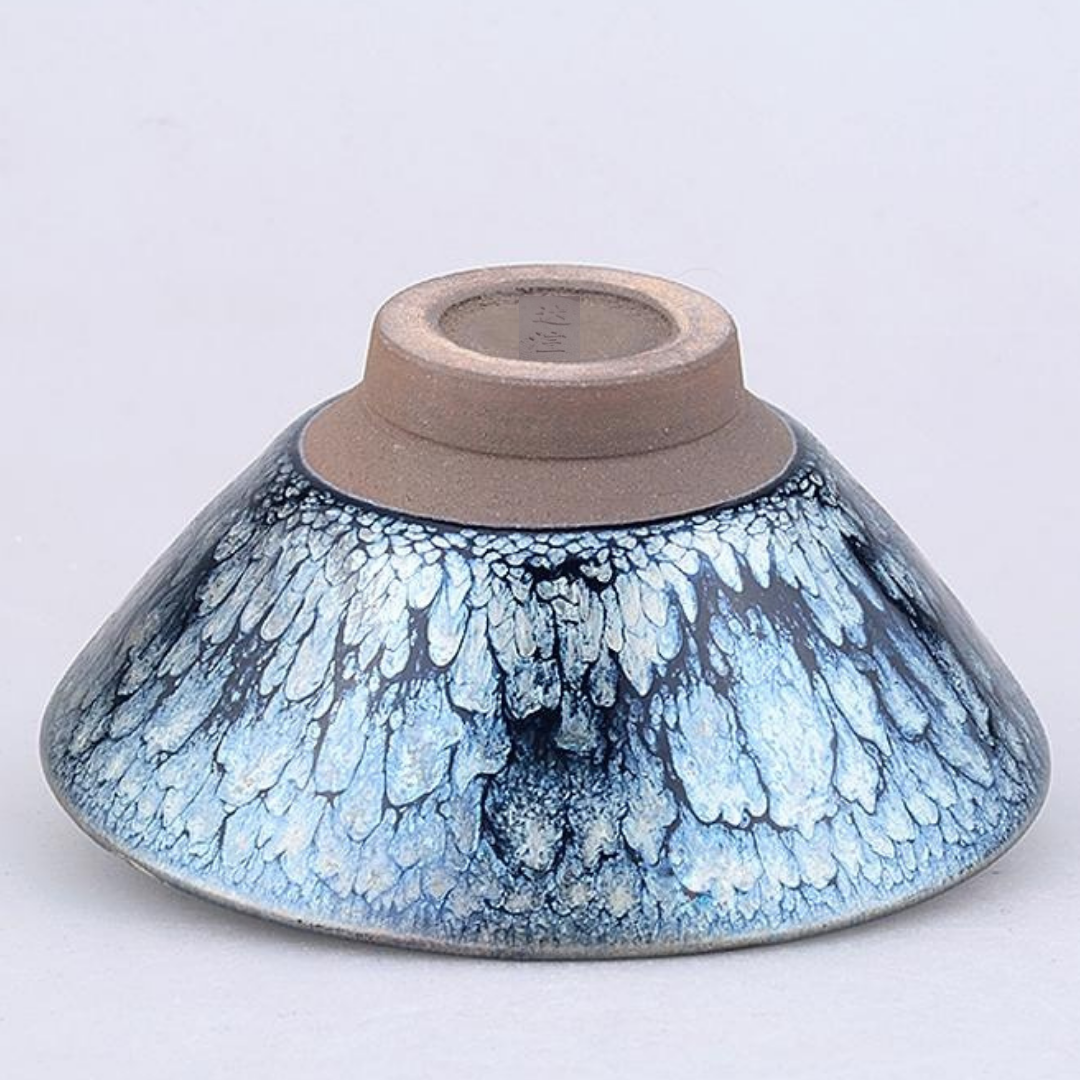 Premium Jianzhan (Tenmoku) Tea Bowls, Jian Ware, Floral Harmony 建盏 品茗茶碗 百花斗笠盏 - OVP Tea