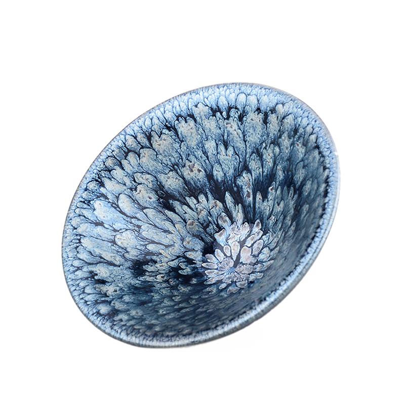 Premium Jianzhan (Tenmoku) Tea Bowls, Jian Ware, Floral Harmony 建盏 品茗茶碗 百花斗笠盏 - OVP Tea