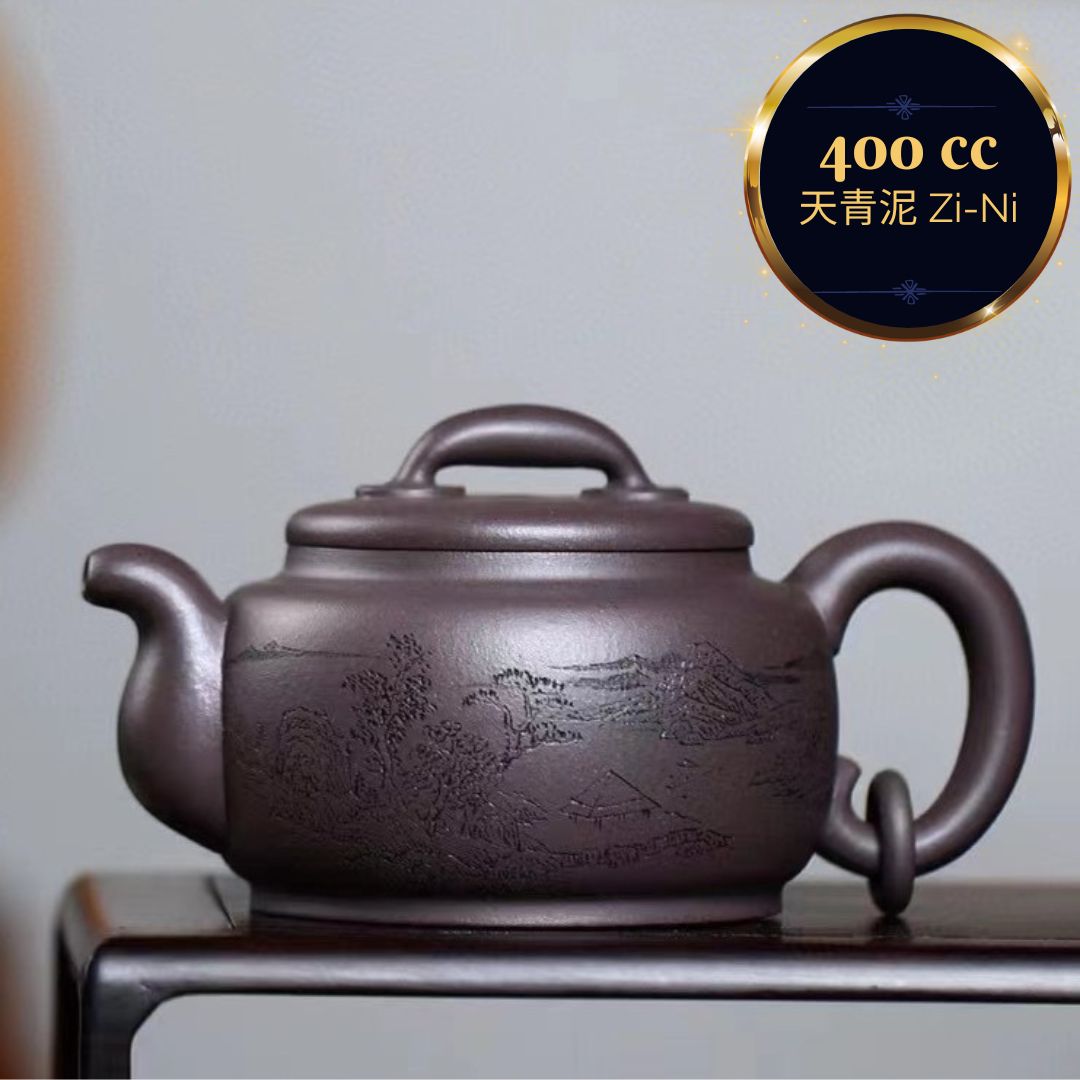 Zisha teapot DRAGON, handmade by artist Level 2, MU Ming-Long (L2-2019), Tian Qing Ni - OVP Tea