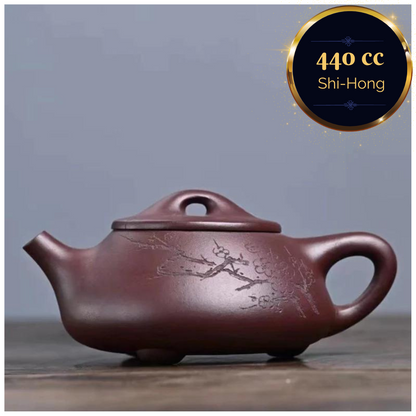 Zisha teapot Stone Ladle (Jing Zhou Shi Piao), handmade by artist Level 3, WANG Jun-Feng（L3-2018）Shi Hong,Zhu Ni - OVP Tea