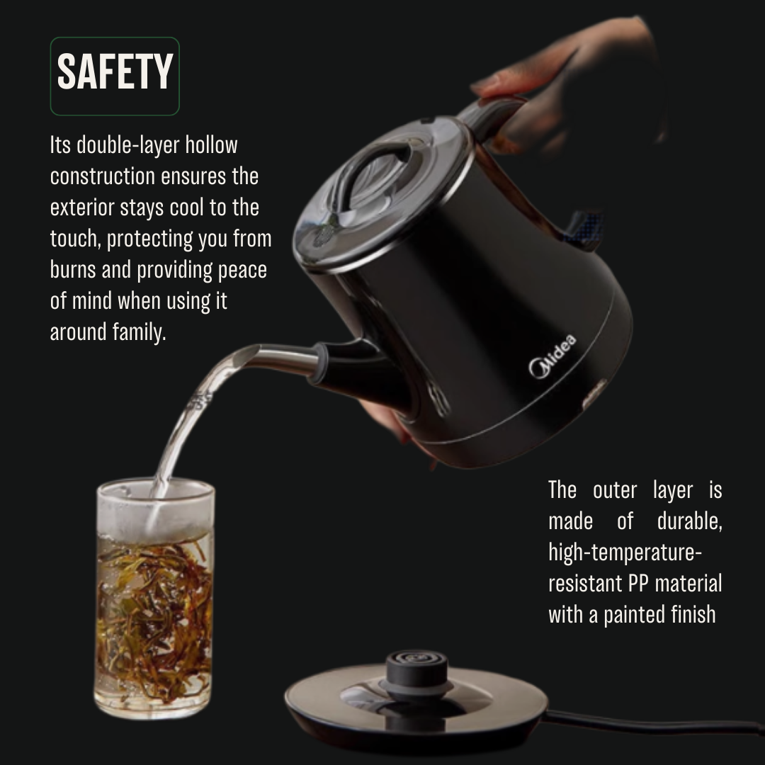 Midea Electric Tea Kettle - Safe and Convenient for Your Family - OVP Tea