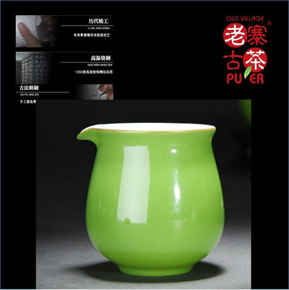 Jingdezhen Apple Green Porcelain Tea Set (6-Piece Gift Set) by Baocilin