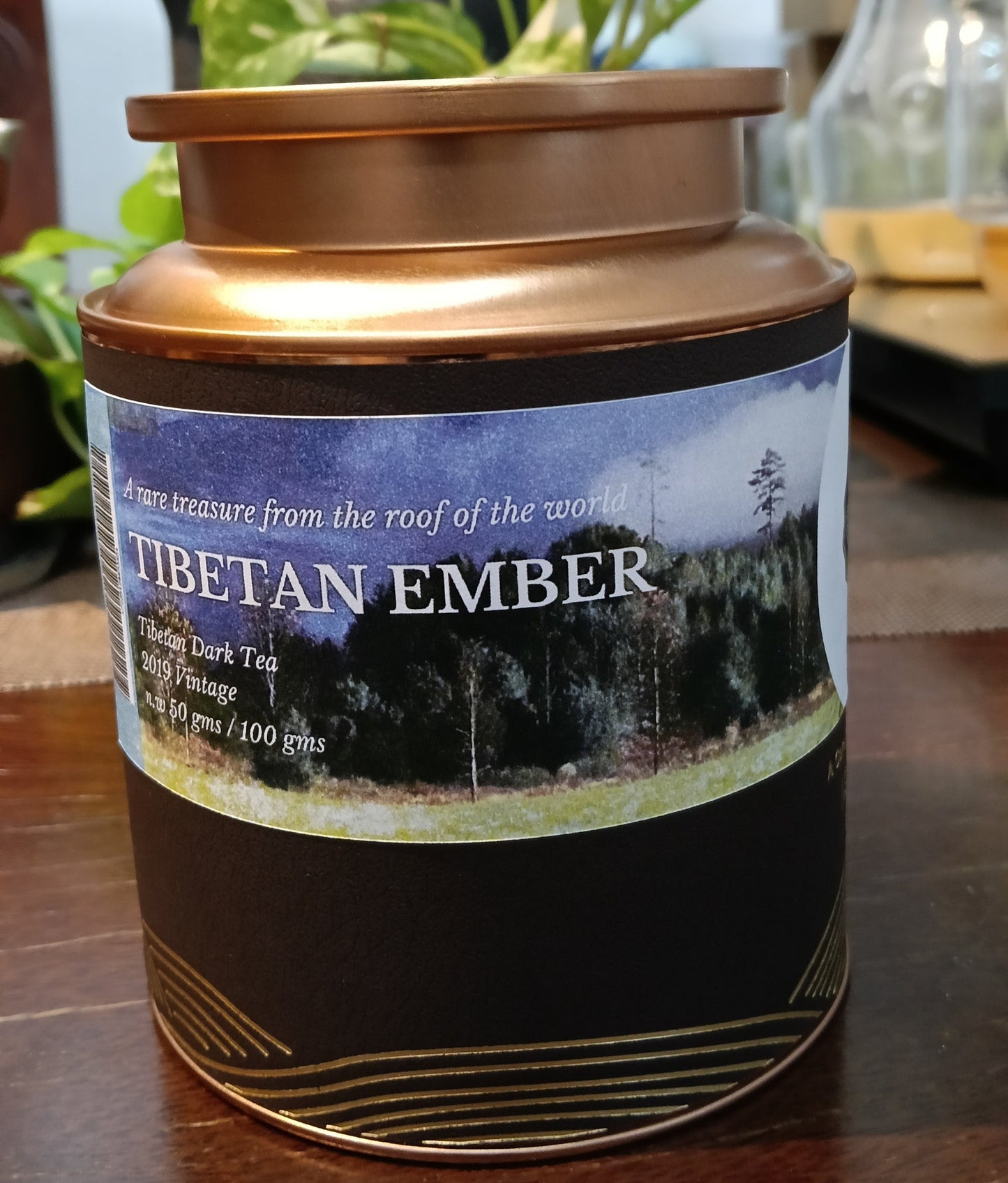 Tibetan Ember OVP Tibet Dark Tea loose leaves in gift tin - OVP Tea