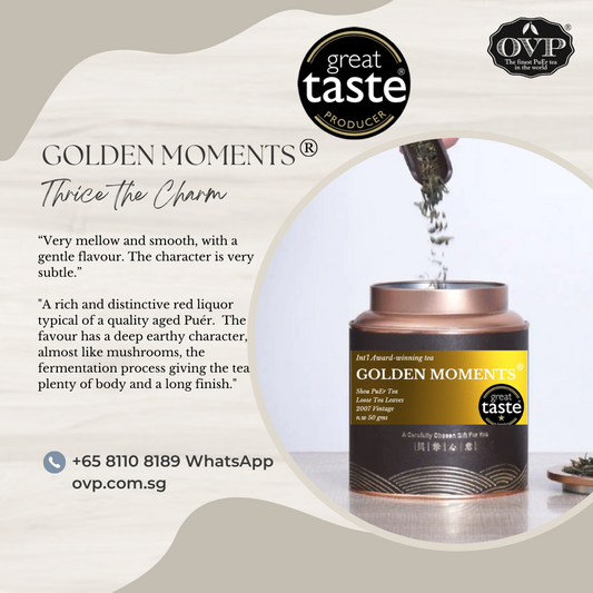 OVP GOLDEN MOMENTS® Award-Winning Shou PuEr Tea, vintage 2007 - OVP Tea
