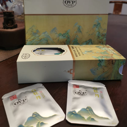 Peony Fairy™ Fu Ding White Tea 1823, Bai Mu Dan, Vintage 2018 – 10 Mini Tea Bricks Gift Box
