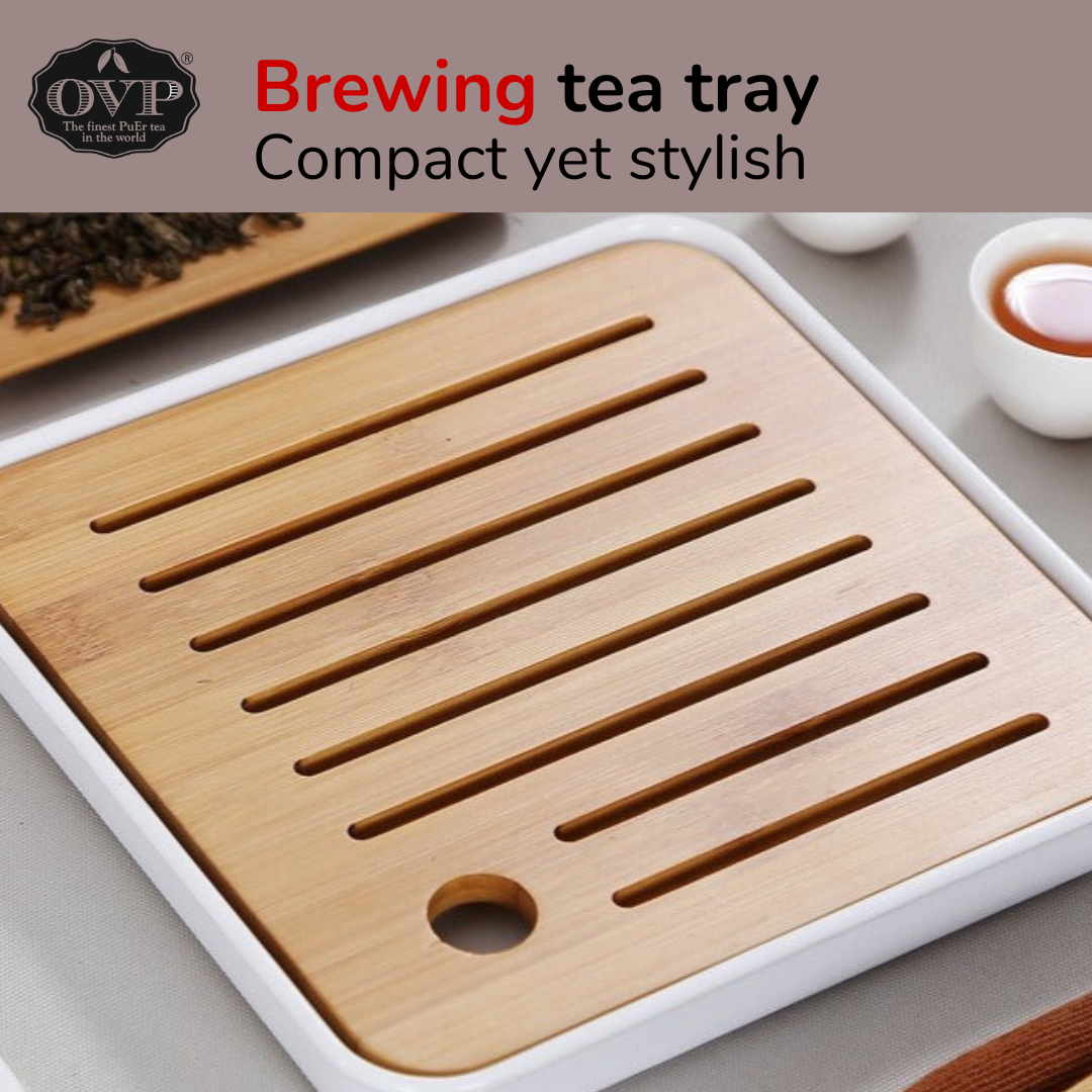 Tea Brewing tray, Bamboo - OVP Tea