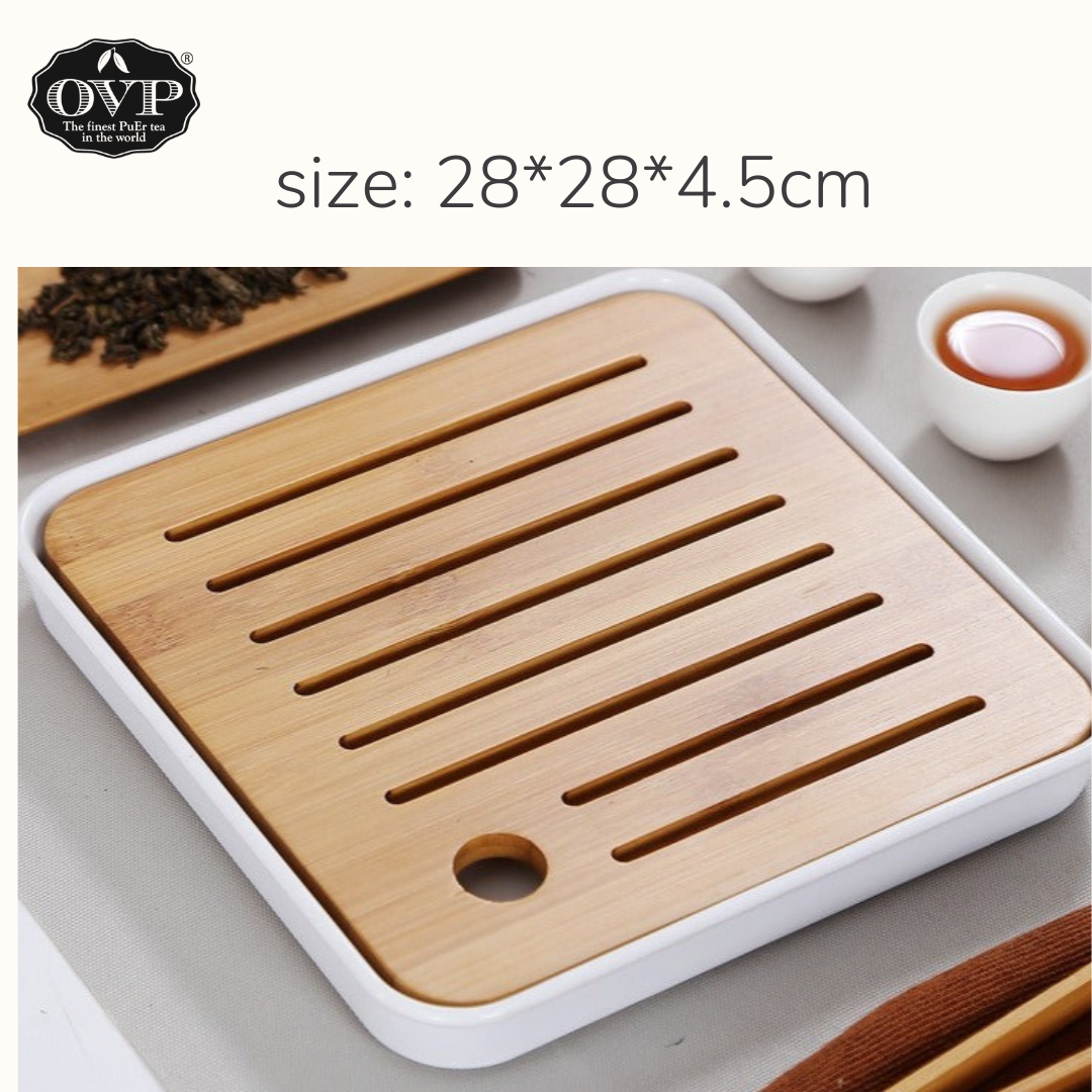 Tea Brewing tray, Bamboo - OVP Tea