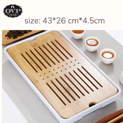 Tea Brewing tray, Bamboo - OVP Tea