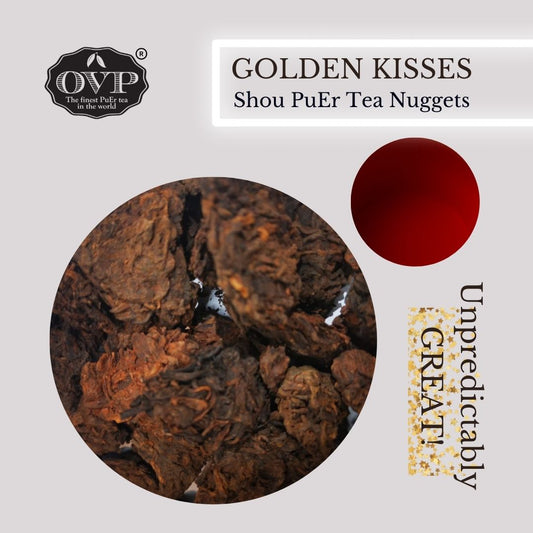 OVP GOLDEN KISSES® Shou PuEr Tea, Aged Tea Nuggets 2012 - OVP Tea