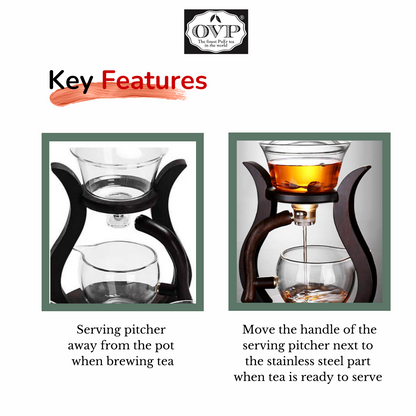 Semi-auto borosilicate glass brewing set (150ml) - OVP Tea