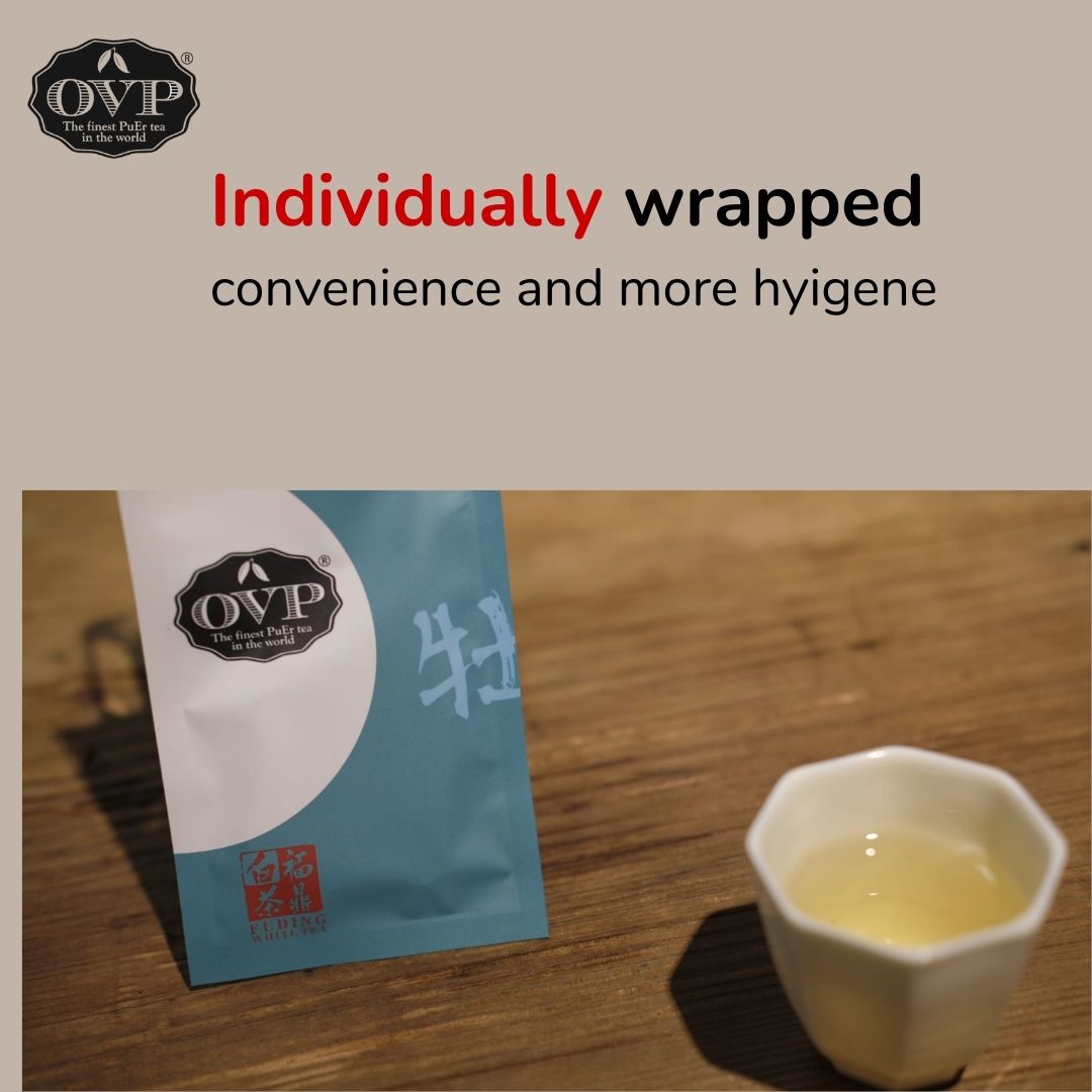 Peony Fairy™ OVP Fu Ding white tea, 1823 Bai MuDan, vintage 2018, mini Tea bricks in a box - OVP Tea