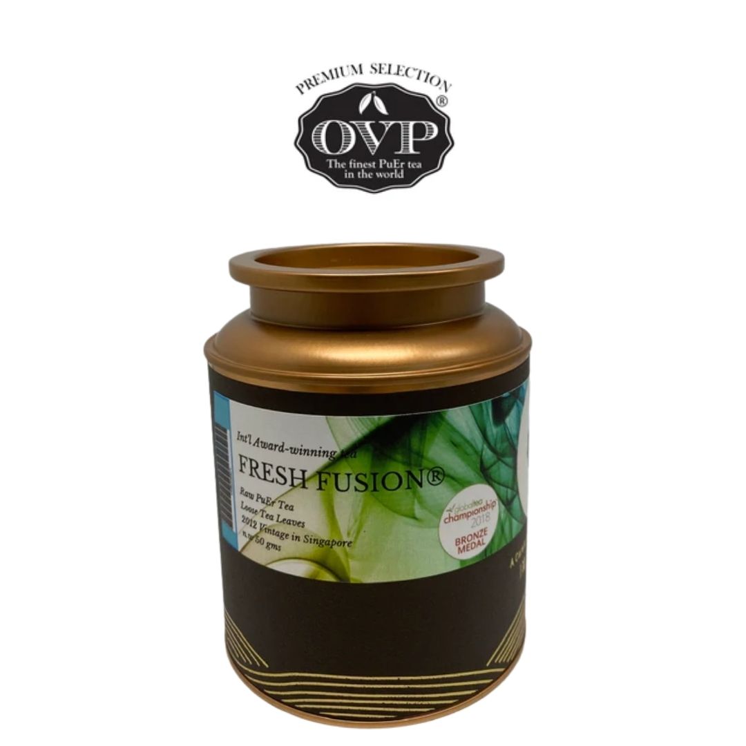 FRESH FUSION® Award-Winning Old Village Sheng PuEr Loose Tea in Gift Tin - OVP Tea
