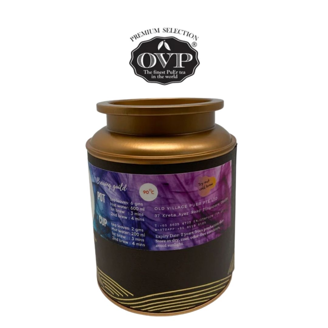 FRESH FUSION® Award-Winning Old Village Sheng PuEr Loose Tea in Gift Tin - OVP Tea