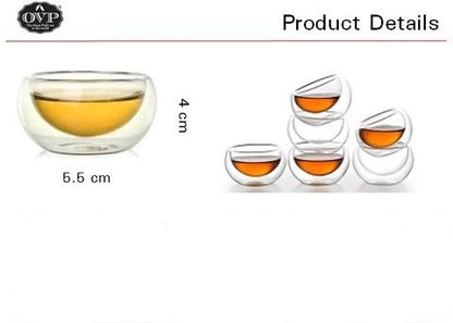 Old Village PuEr Tea Double-walled Borosilicate Glass Cup - OVP Tea