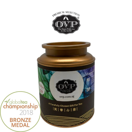 FRESH FUSION® Award-Winning Old Village Sheng PuEr Loose Tea in Gift Tin - OVP Tea