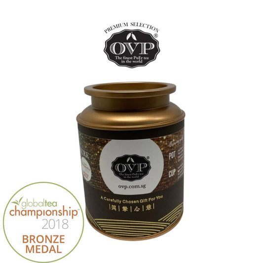 OVP IMPERIAL TREASURE, Award-Winning Jasmine Shou PuEr Loose Tea in gift tin 2012 - OVP Tea