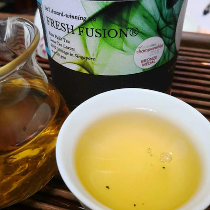 FRESH FUSION® Award-Winning Old Village Sheng PuEr Loose Tea in Gift Tin - OVP Tea
