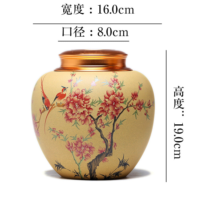 ZISHA TEA CADDY / CONTAINER, MEDIUM (APPROX 500G LOOSE LEAVES) - OVP Tea