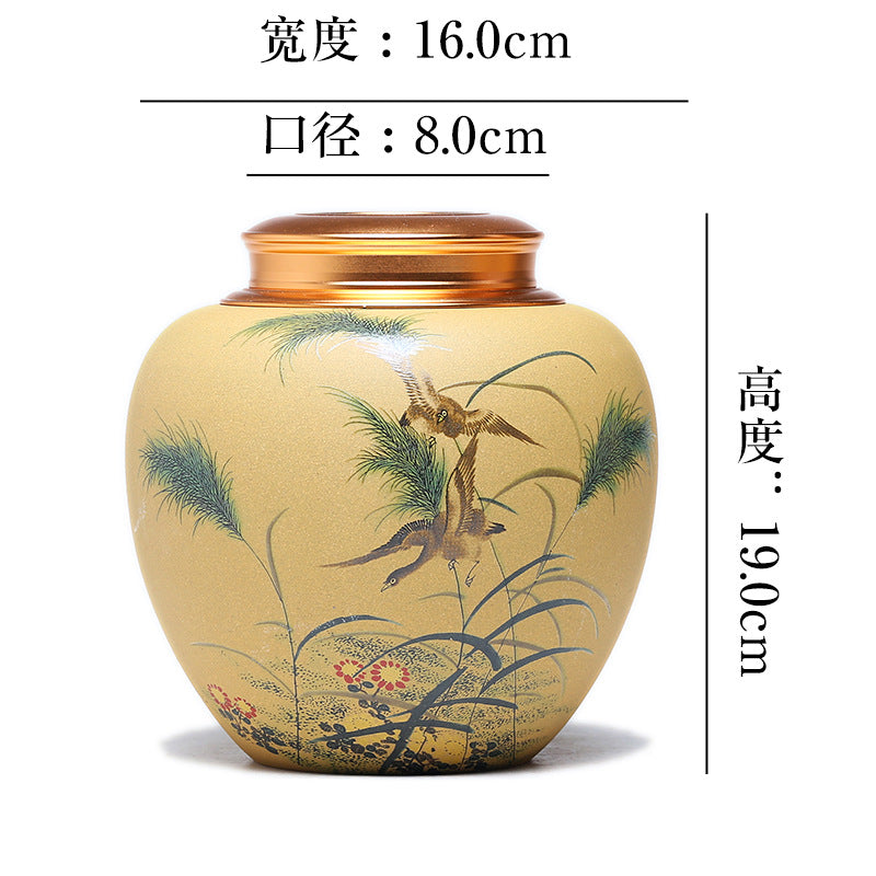 ZISHA TEA CADDY / CONTAINER, MEDIUM (APPROX 500G LOOSE LEAVES) - OVP Tea