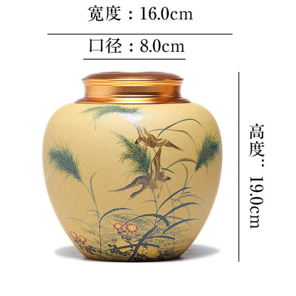 ZISHA TEA CADDY / CONTAINER, MEDIUM (APPROX 500G LOOSE LEAVES) - OVP Tea