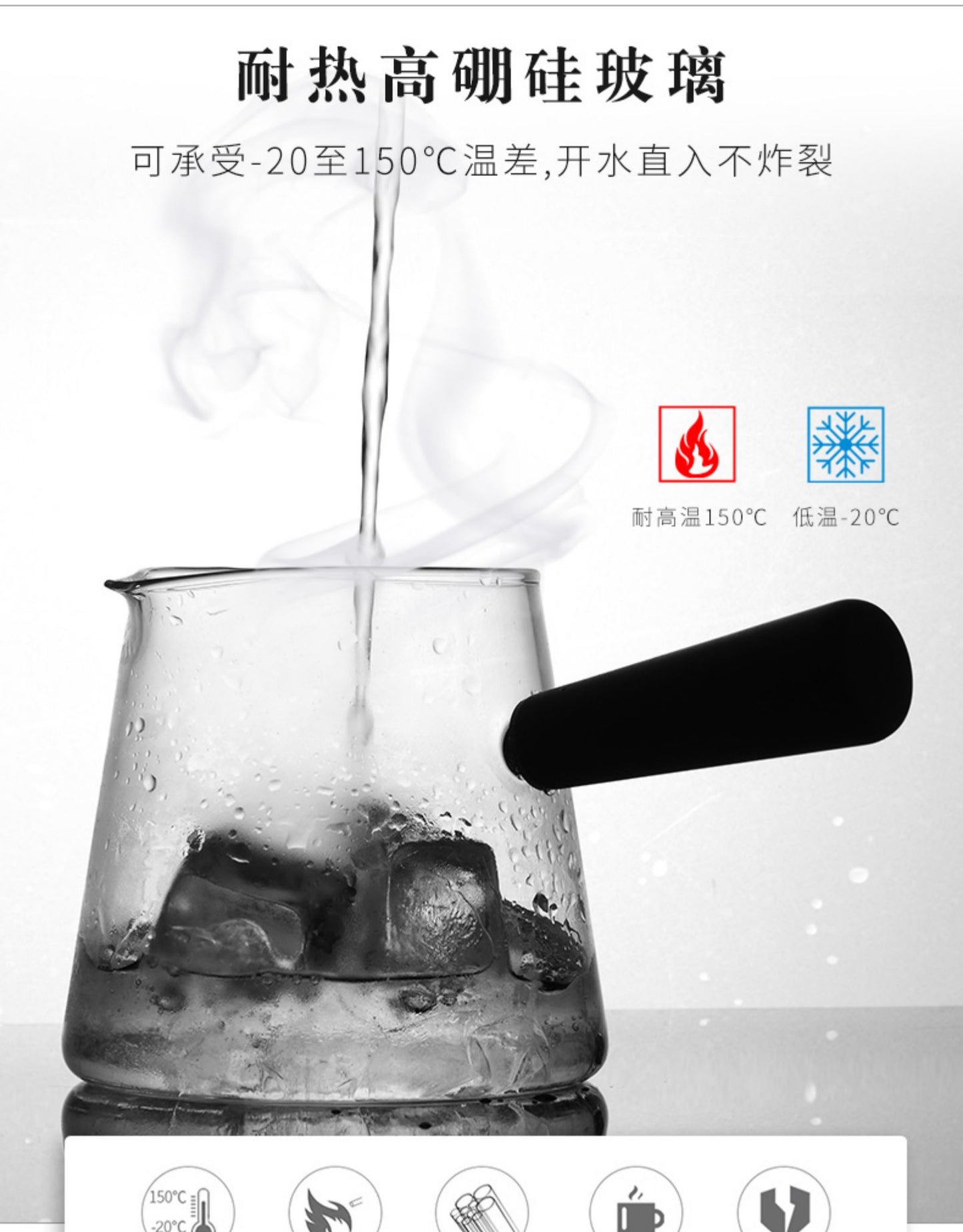 Borosilicate glass pot with dual filters for steam or steeping tea (700ml) - OVP Tea
